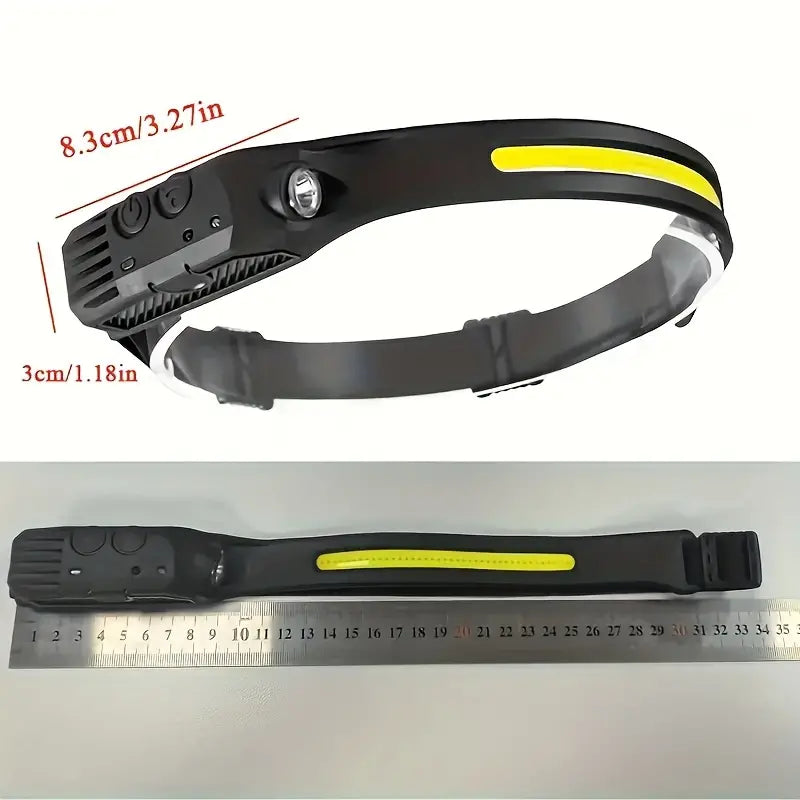 DTech Single/Double COB Light Stripes & LED Rechargeable Headlight With Flexible Silicone Body