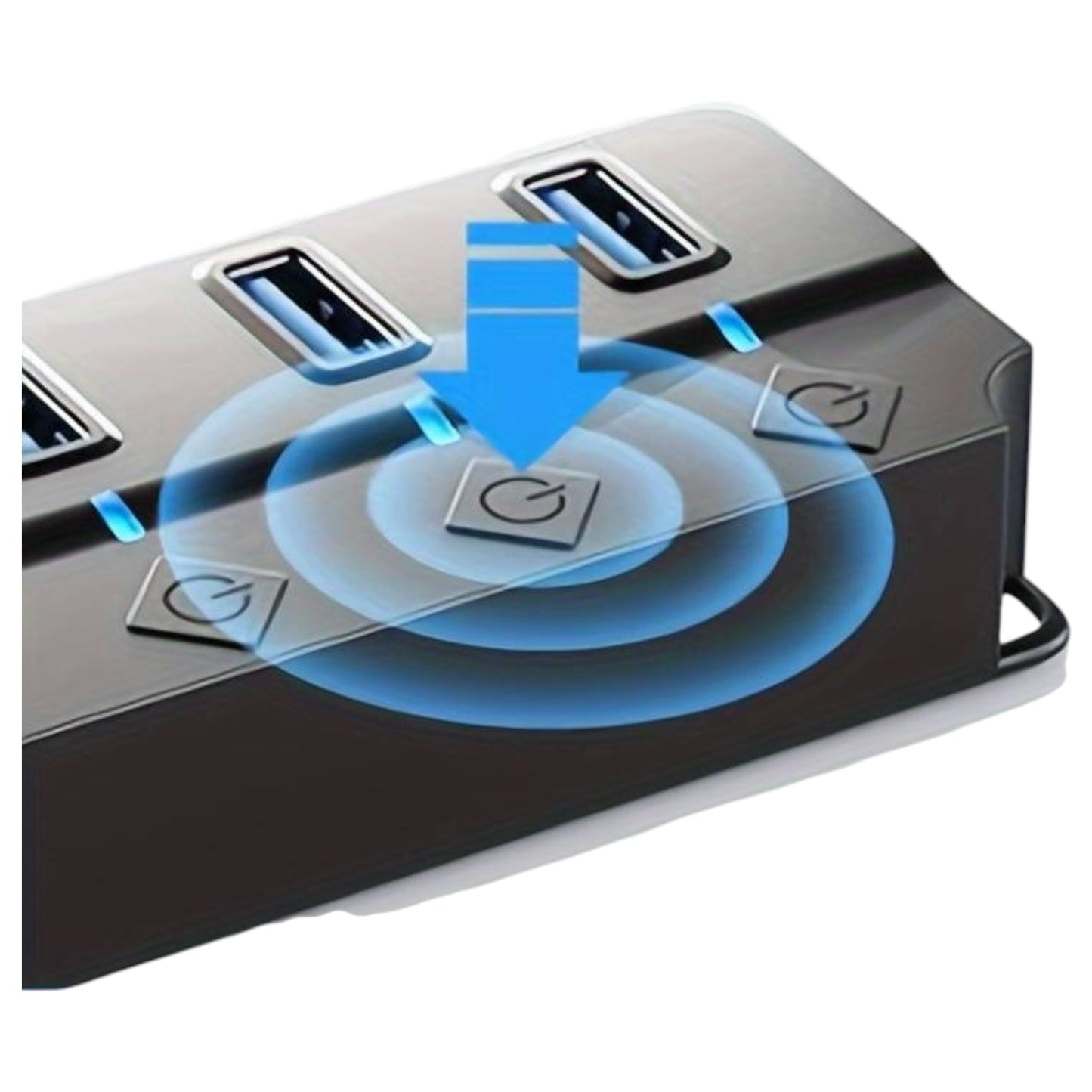 DTech 4/7-Port, 30-100 cm Extension Cable USB 3.0 Hub with Independent Switches