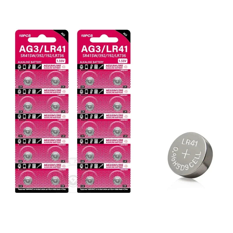 DTecH AG3/LR41/SR41SW/SR41 Alkaline Button Battery - 10 Pcs