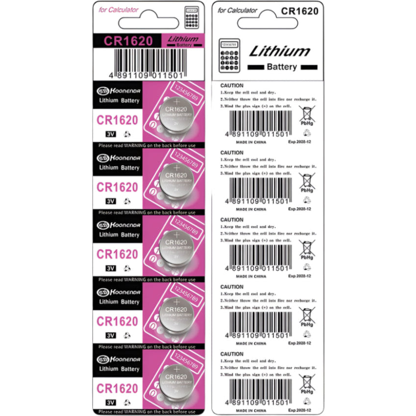 Koonenda CR1620 Lithium Button Battery Blister - 1Pcs