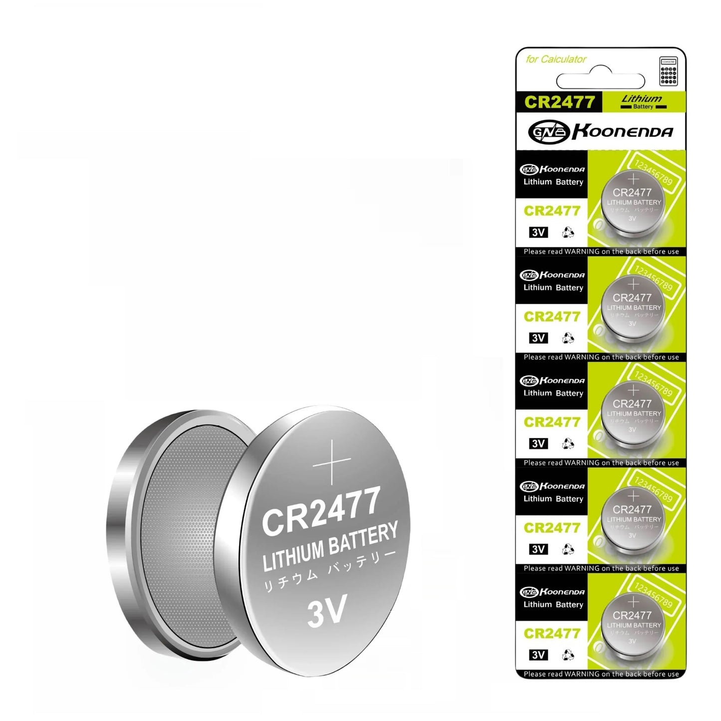 Koonenda CR2477 Lithium Button Battery Blister - 1Pcs