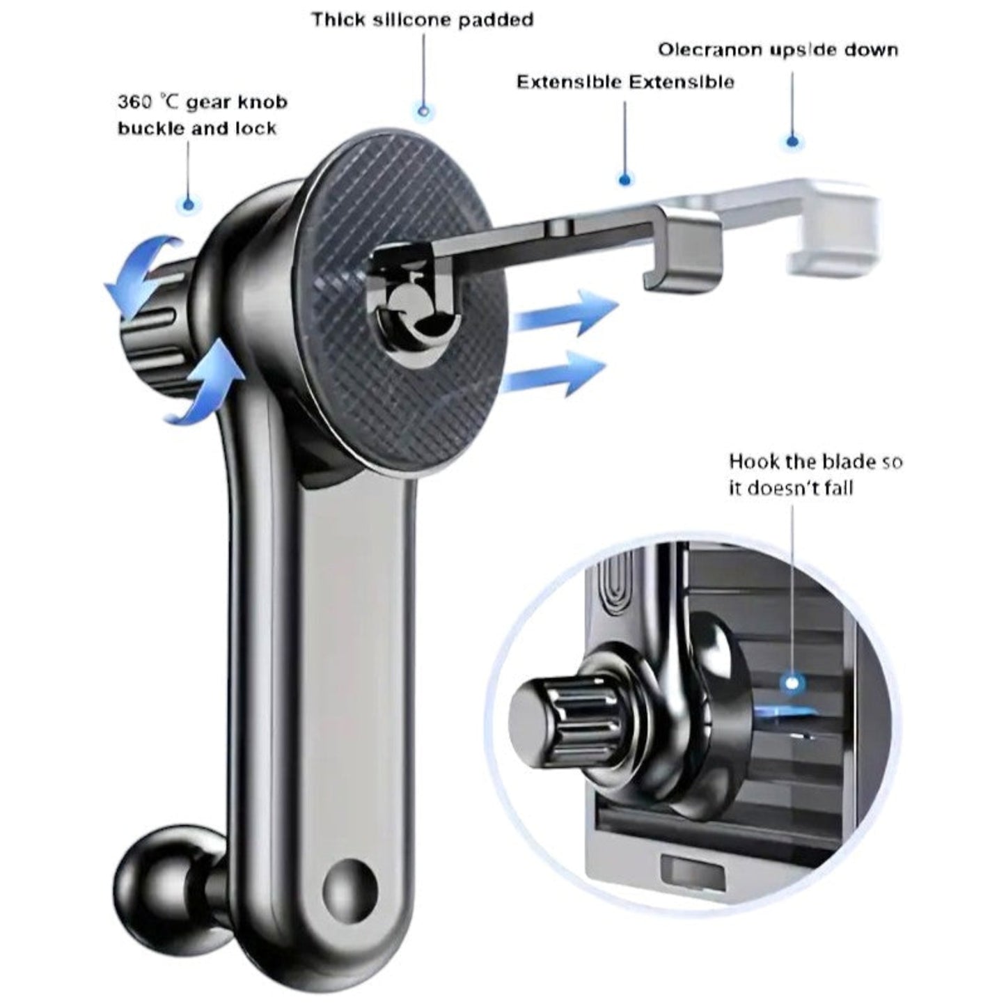 Grefay Compact Grip with 4-Point Auto Hold
