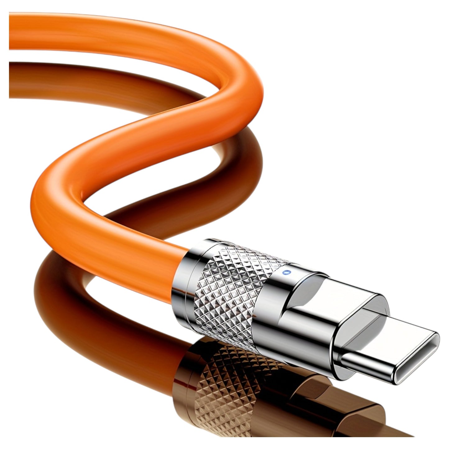 120W USB-C to USB-C Cable – Durable Liquid Silicone Build