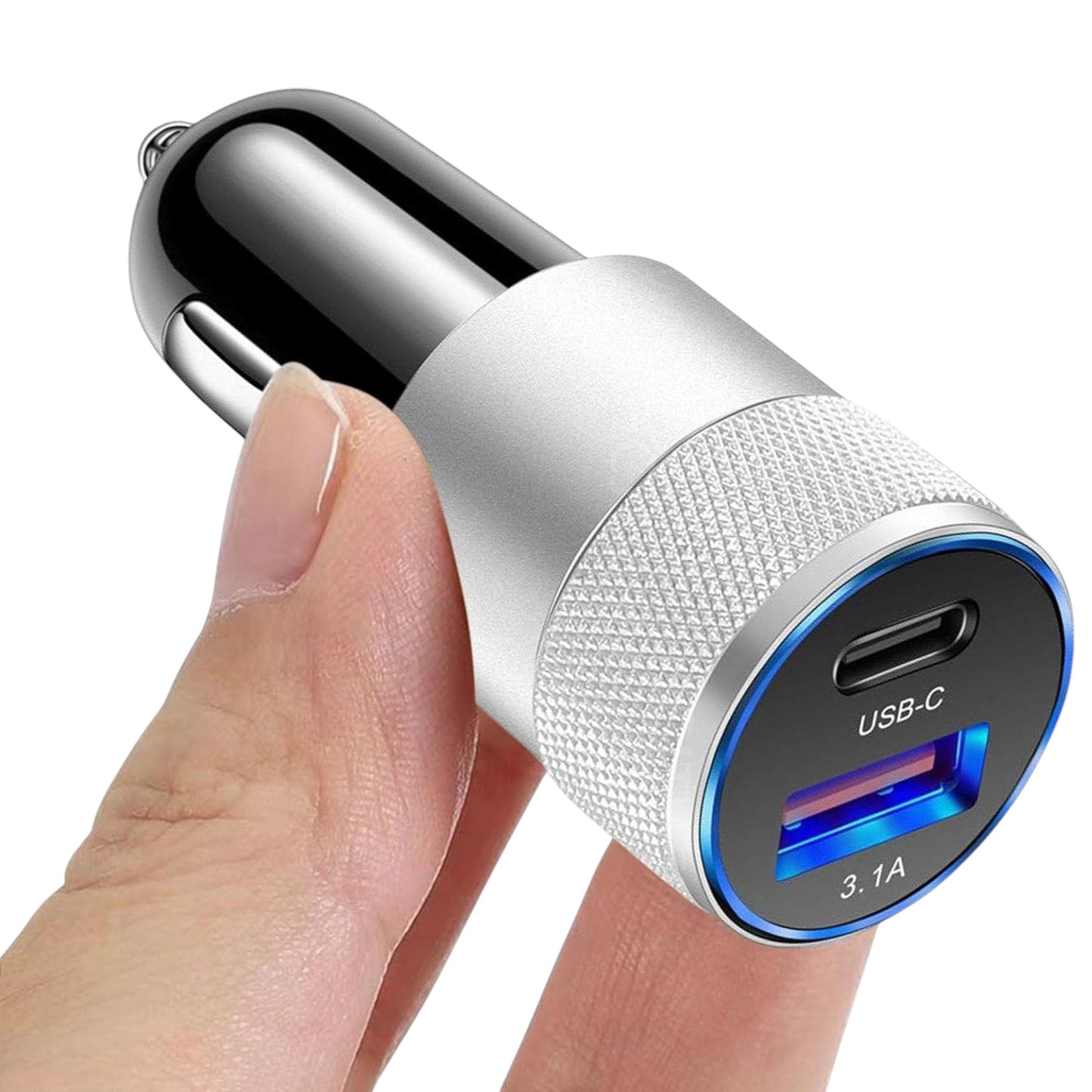 DTecH Cc-Pd1 15W 3.1 A Dual Car Charger with Type-C & USB-A Ports