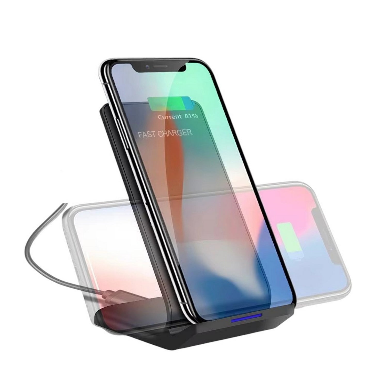 WDTC-Stand 10W Wireless Charger – Sleek Fast Charging Pad