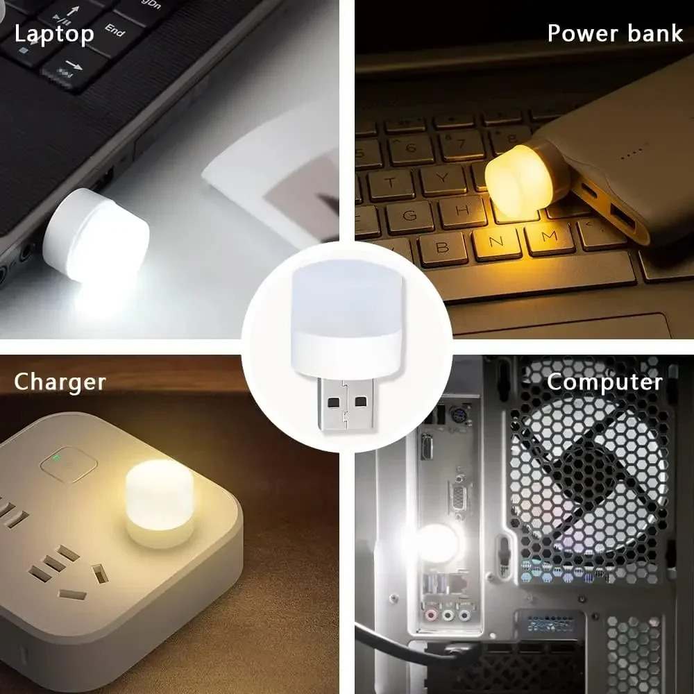 Mini LED USB Round Night Light