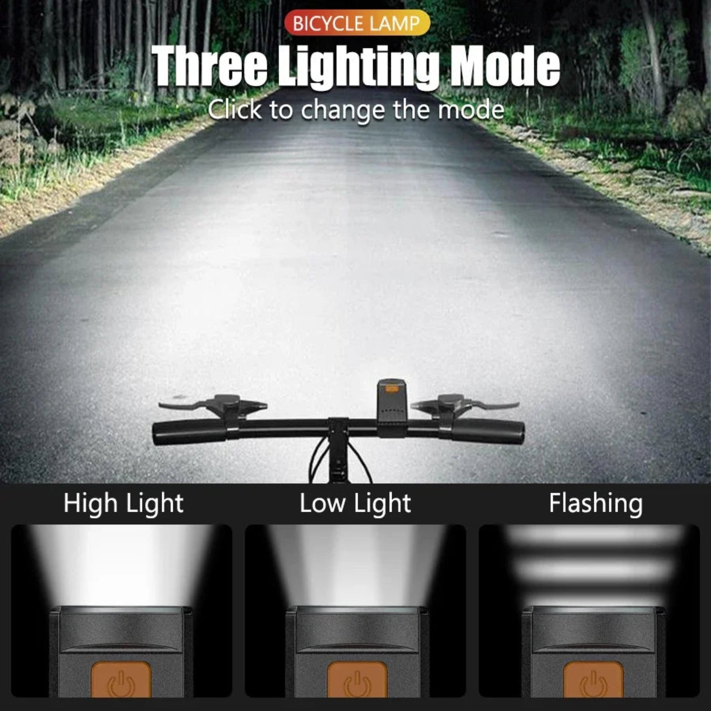 Feu avant LED pour vélo rechargeable et étanche M-5520
