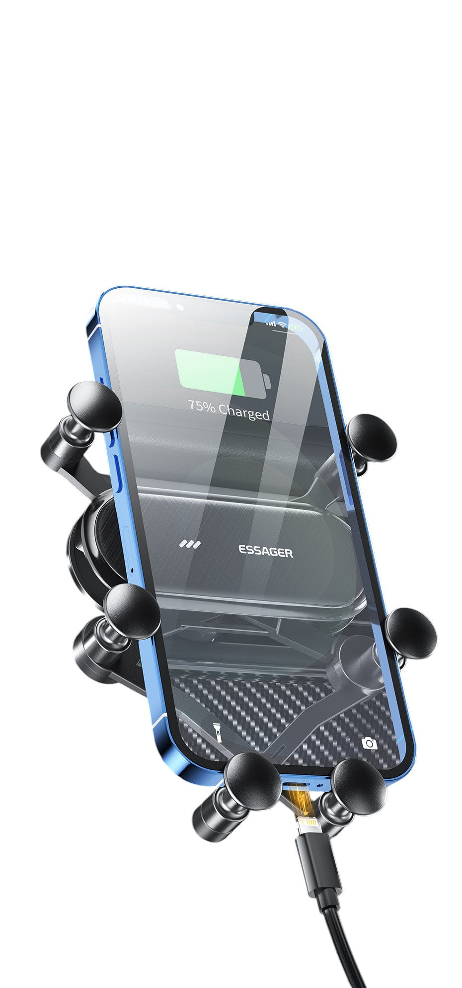Essager 6-Point Gravity Phone Holder – Foldable grip with anti-bump stability
