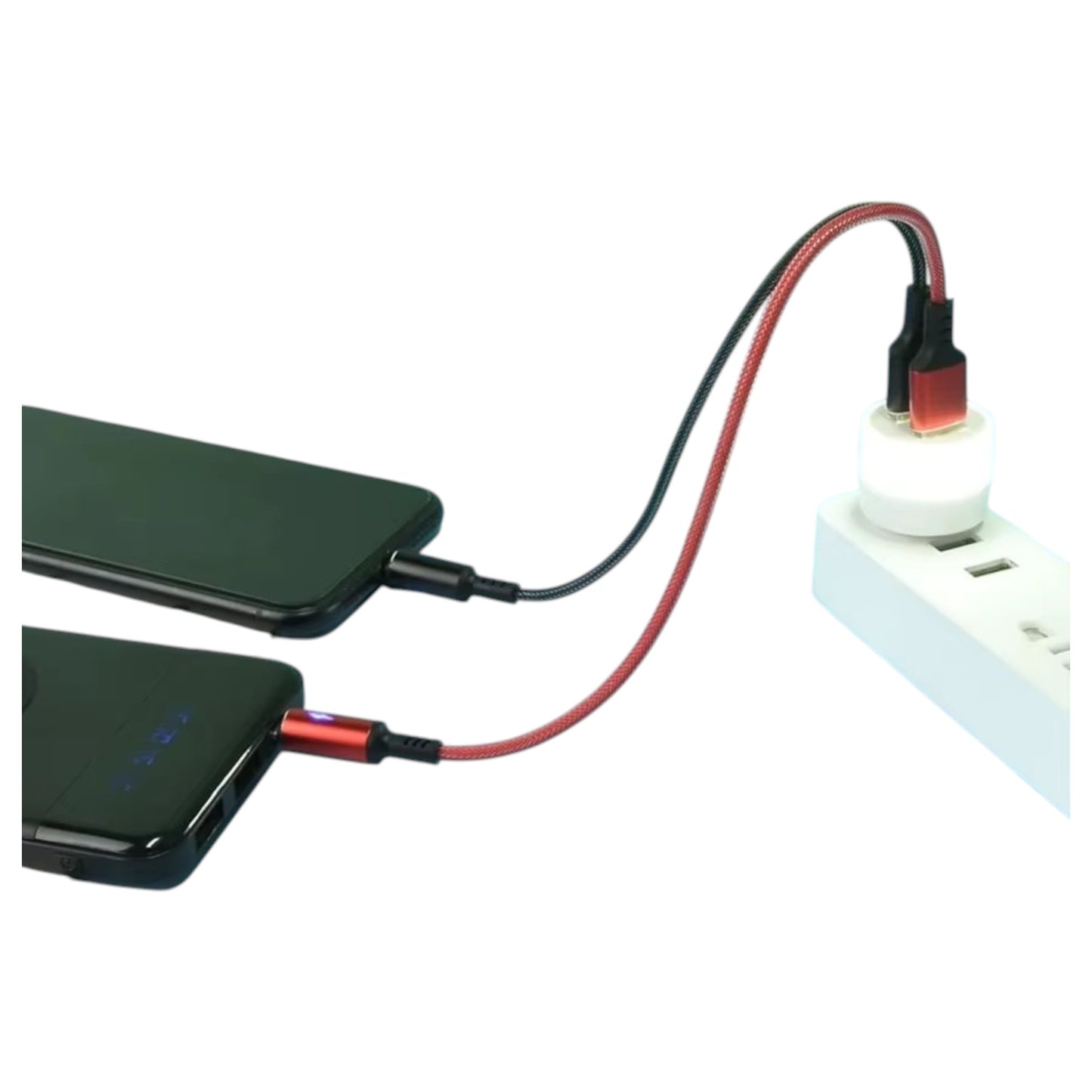 Small LED USB Round Night Light & USB Splitter with 2 x USB outlets