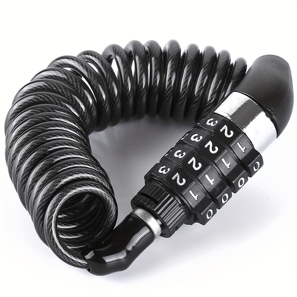 DTech Helmet & Bicycle Spiral Cable Lock – Lightweight security on the go