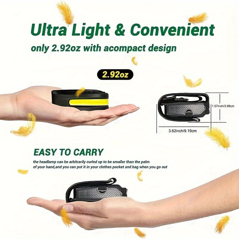 DTech Single/Double COB Light Stripes & LED Rechargeable Headlight With Flexible Silicone Body