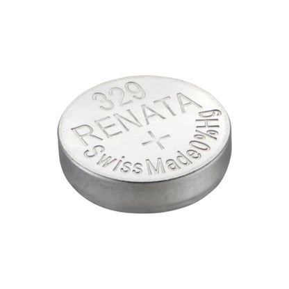 Renata 329 Silver Oxide Knopfzelle – einzelne Batterie, Draufsicht