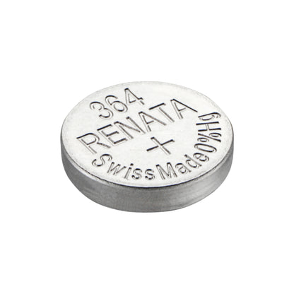 Renata 364 Silver Oxide Knopfzelle – einzelne Batterie, Draufsicht