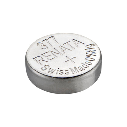 Renata 377 Silver Oxide Knopfzelle – einzelne Batterie, Draufsicht