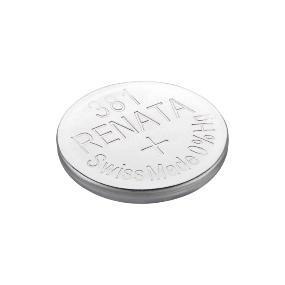 Renata 381 Silver Oxide Knopfzelle – einzelne Batterie, Draufsicht