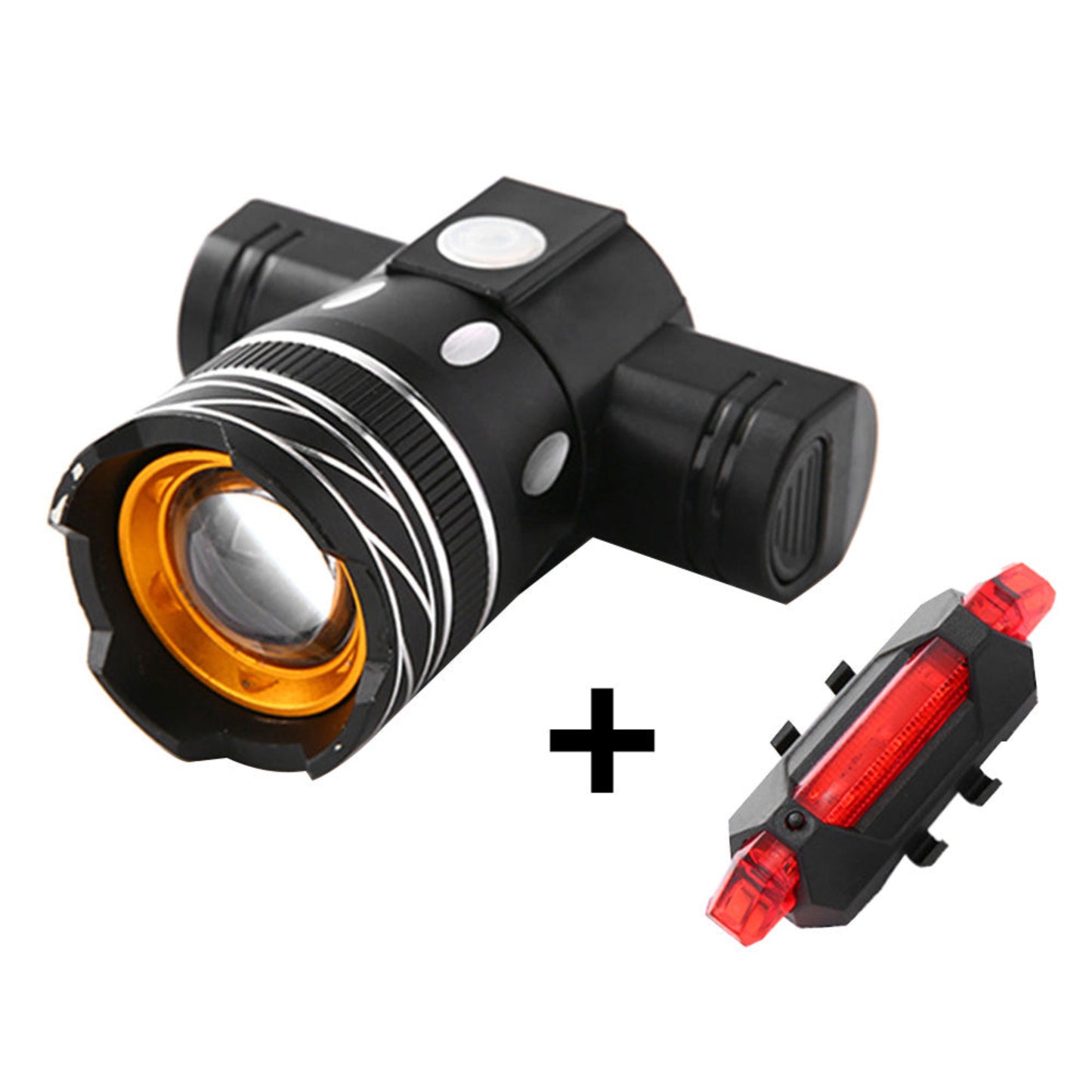 Z30 T6 LED USB Rechargeable Bike Front & Rear Light Set