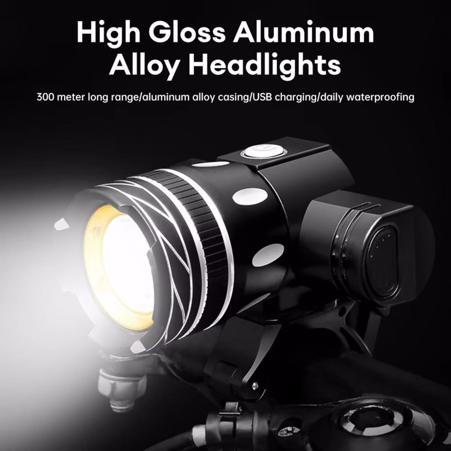Z30 T6 LED USB Rechargeable Bike Front & Rear Light Set