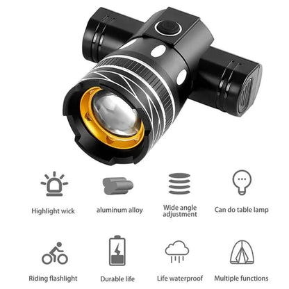 Z30 T6 LED USB Rechargeable Bike Front & Rear Light Set