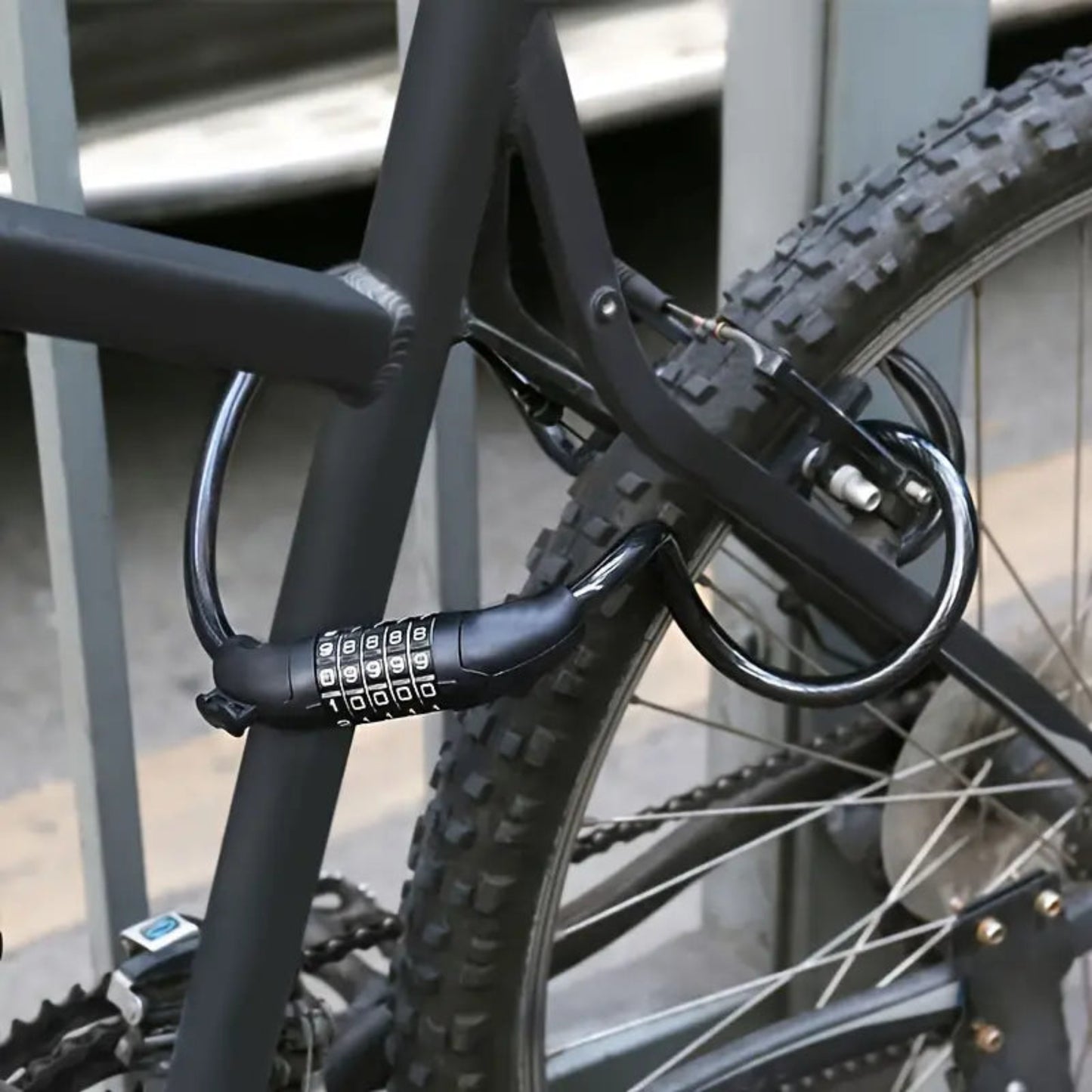 Spiral 5-Digit Combination Steel Cable Bike Lock
