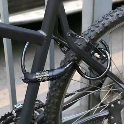 Spiral 5-Digit Combination Steel Cable Bike Lock