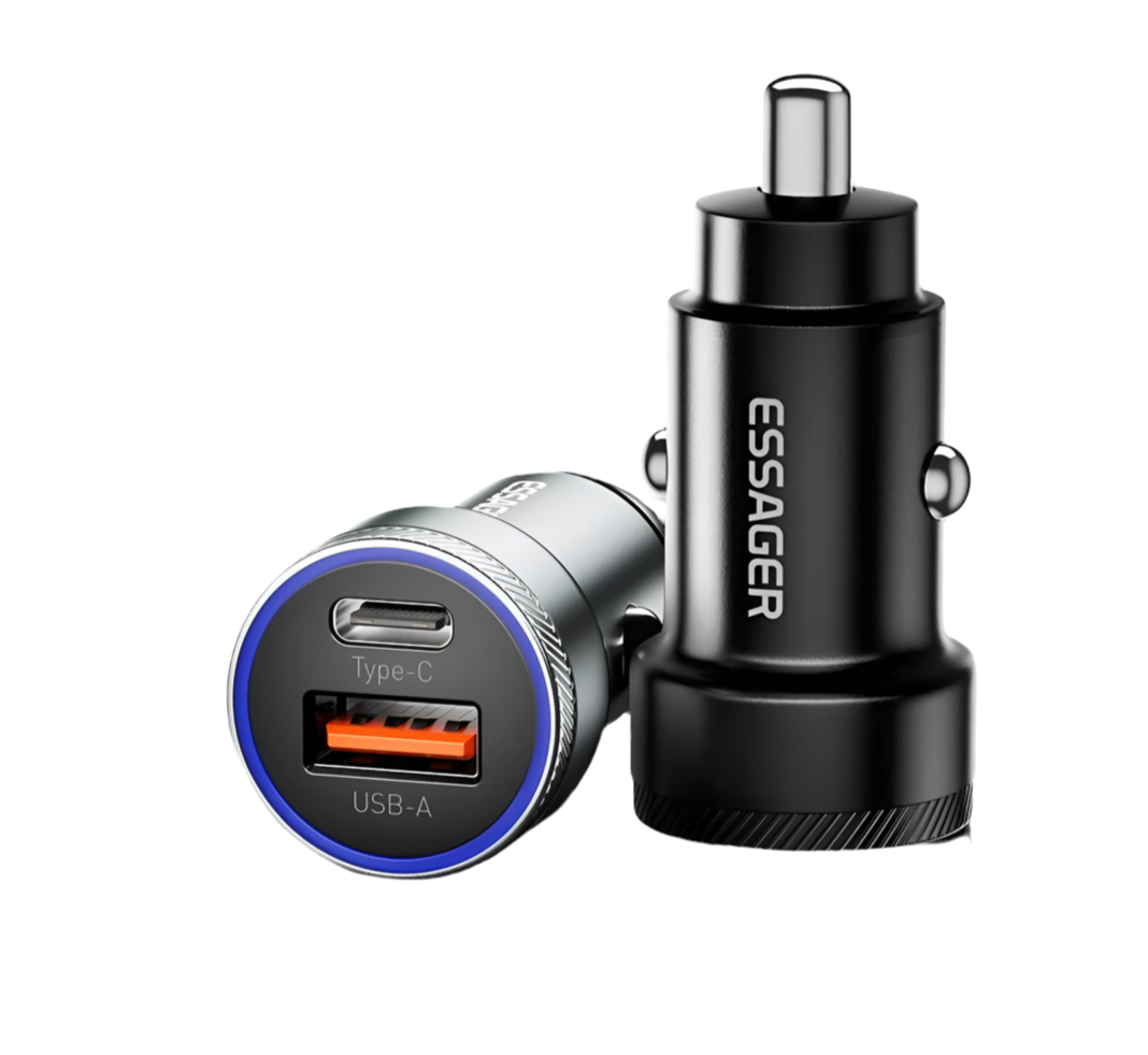 Chargeur de voiture USB-C et USB-A 54 W avec PD, QC 3.0, SCP, AFC