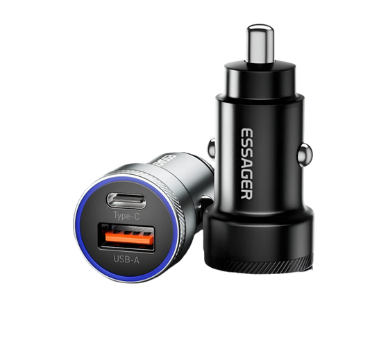 Chargeur de voiture USB-C et USB-A 54 W avec PD, QC 3.0, SCP, AFC