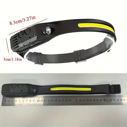 DTech Single/Double COB Light Stripes & LED Rechargeable Headlight With Flexible  Silicone Body