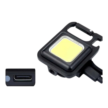 Mini COB Keychain Flashlight – Ultra Bright, Rechargeable, Multi-Functional