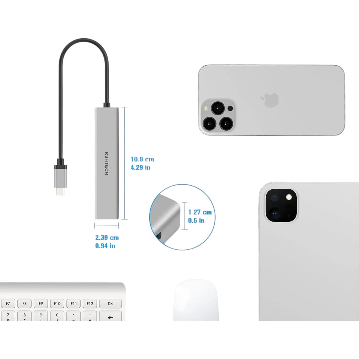 10 Gbit/s USB-Hub mit USB-C auf 4x USB-C (10 Gbit/s)