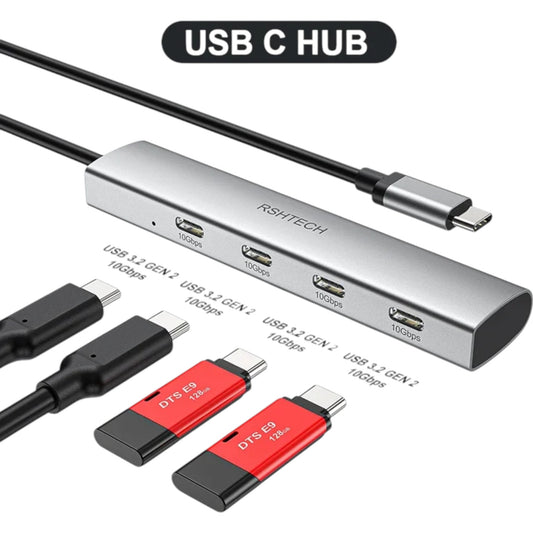 Hub USB 10 Gbit/s avec USB-C vers 4x USB-C (10 Gbit/s)