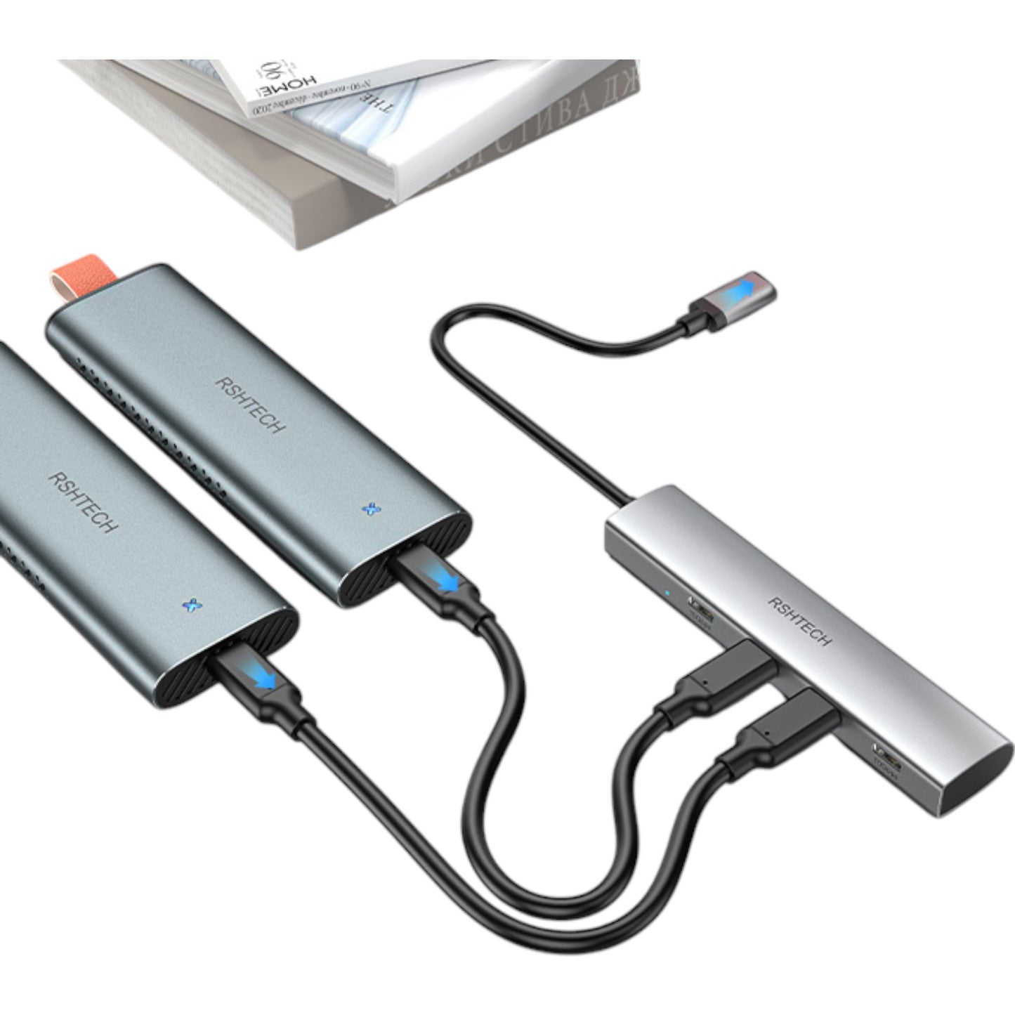 10 Gbit/s USB-Hub mit USB-C auf 4x USB-C (10 Gbit/s)