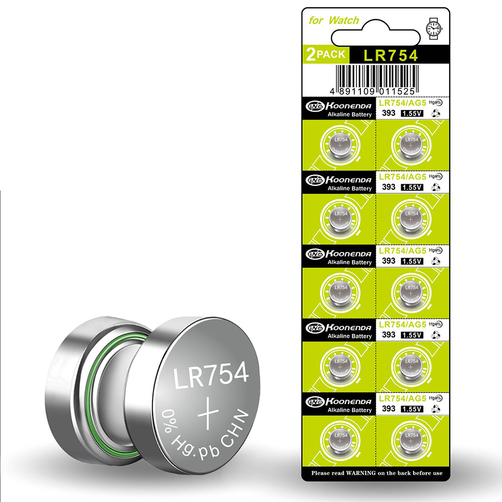 Koonenda AG5/LR754/SR48SW/SR48 Alkaline-Knopfzellen - 10 Stück