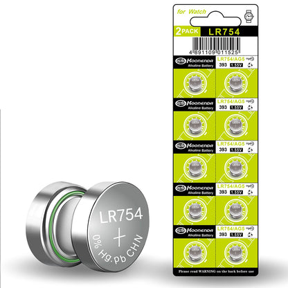 Koonenda AG5/LR754/SR48SW/SR48 Alkaline-Knopfzellen - 10 Stück