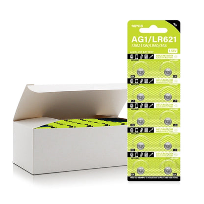 DTecH AG1/LR60/SR621SW/364 Alkaline-Knopfzellen - 10 Stück