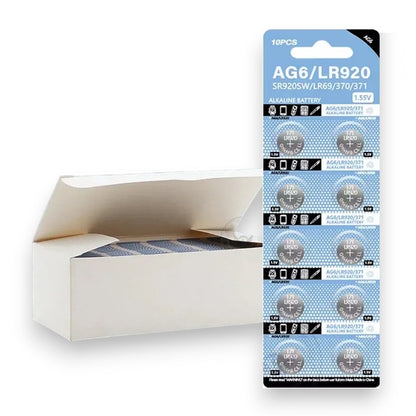 DTecH AG6/LR921/370/SR920SW Alkaline Button Battery Blister - 10 Pcs