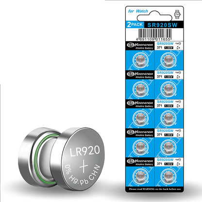 Koonenda AG6/LR920/370/SR920SW Alkaline Button Battery Blister - 10 Pcs