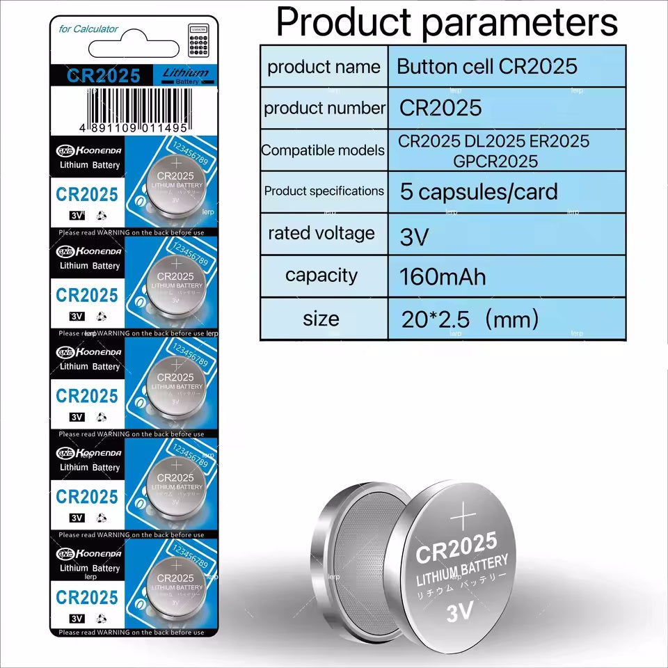 Koonenda CR2025 Lithium-Knopfzelle - 1 Stück