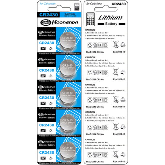 Pile bouton au lithium Koonenda CR2430 - 1 pièce