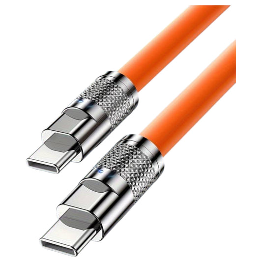 120W USB-C to USB-C Cable – Durable Liquid Silicone Build