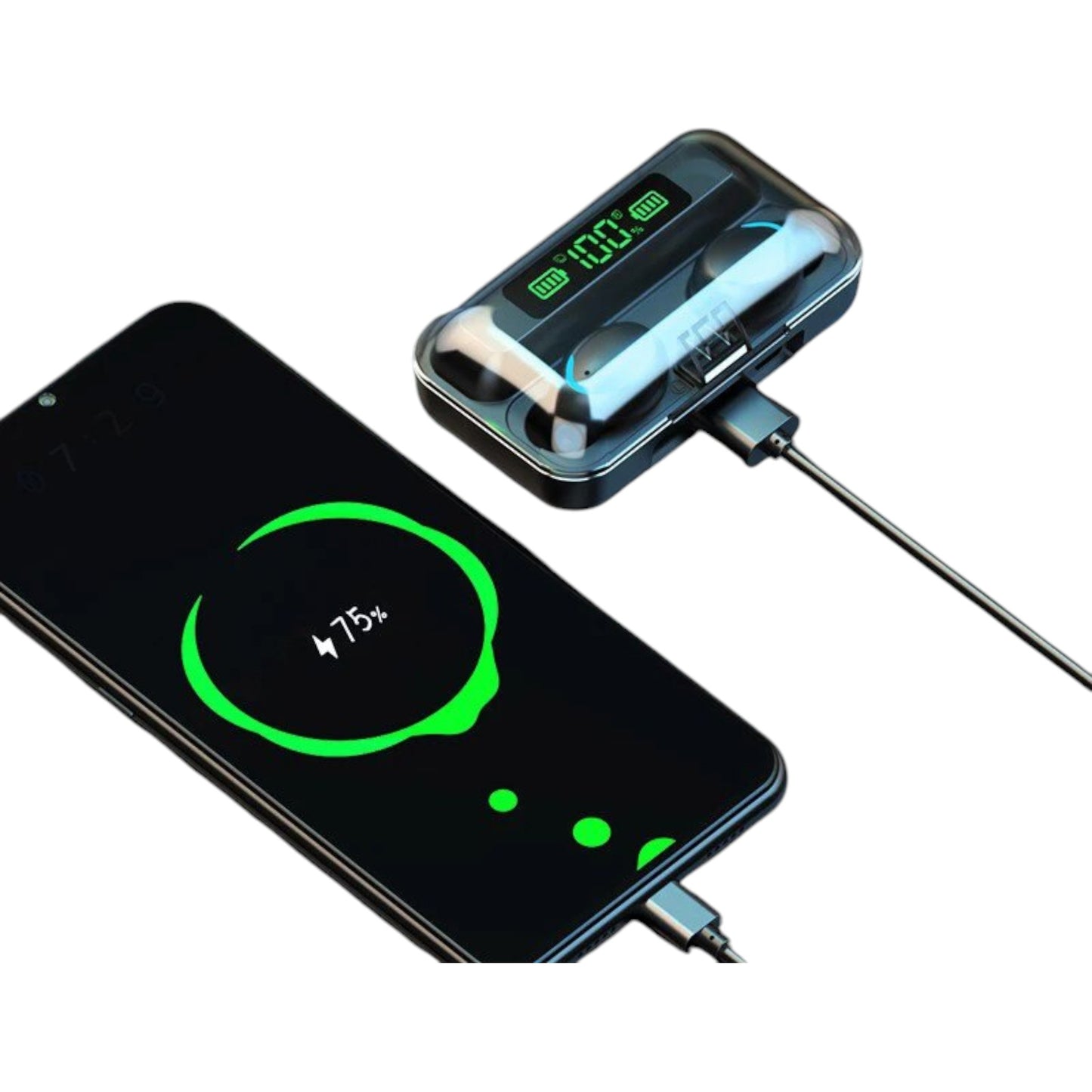 F9 Bluetooth 5.1 Wireless Earbuds with Powerbank Charging Case