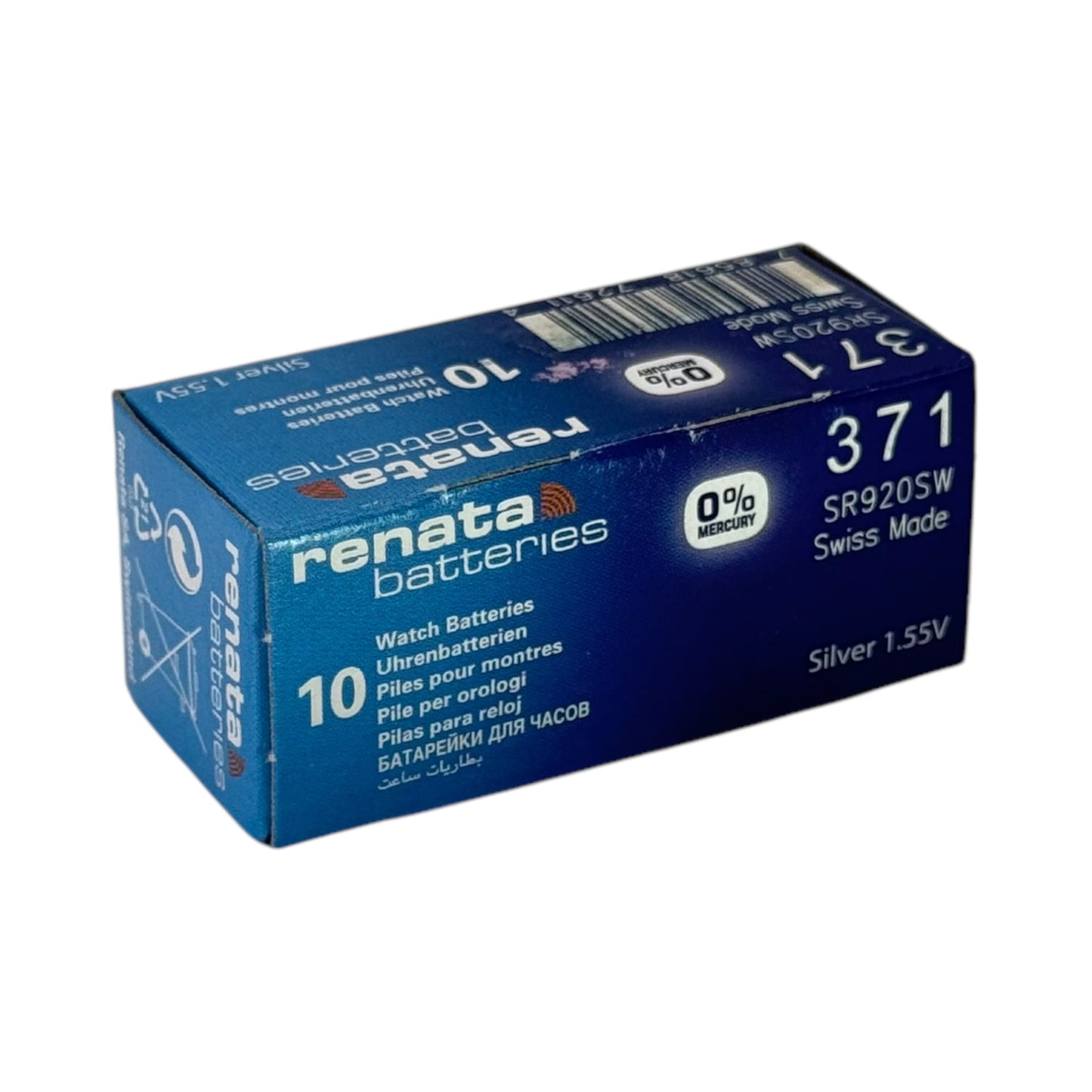 Pile bouton à oxyde d'argent Renata 371 - 1 pièce