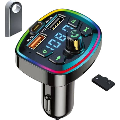 DTecH Q7 Transmetteur FM Bluetooth – Son intelligent et confort mains libres pour la route