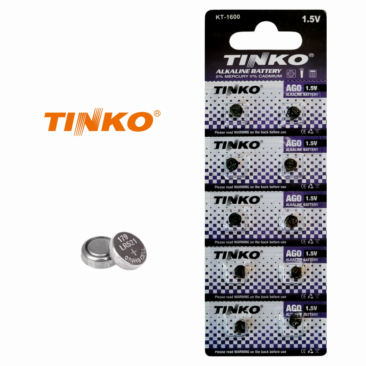 TINKO AG0 – Vorderseite mit TINKO-Logo und passenden Knopfzellen