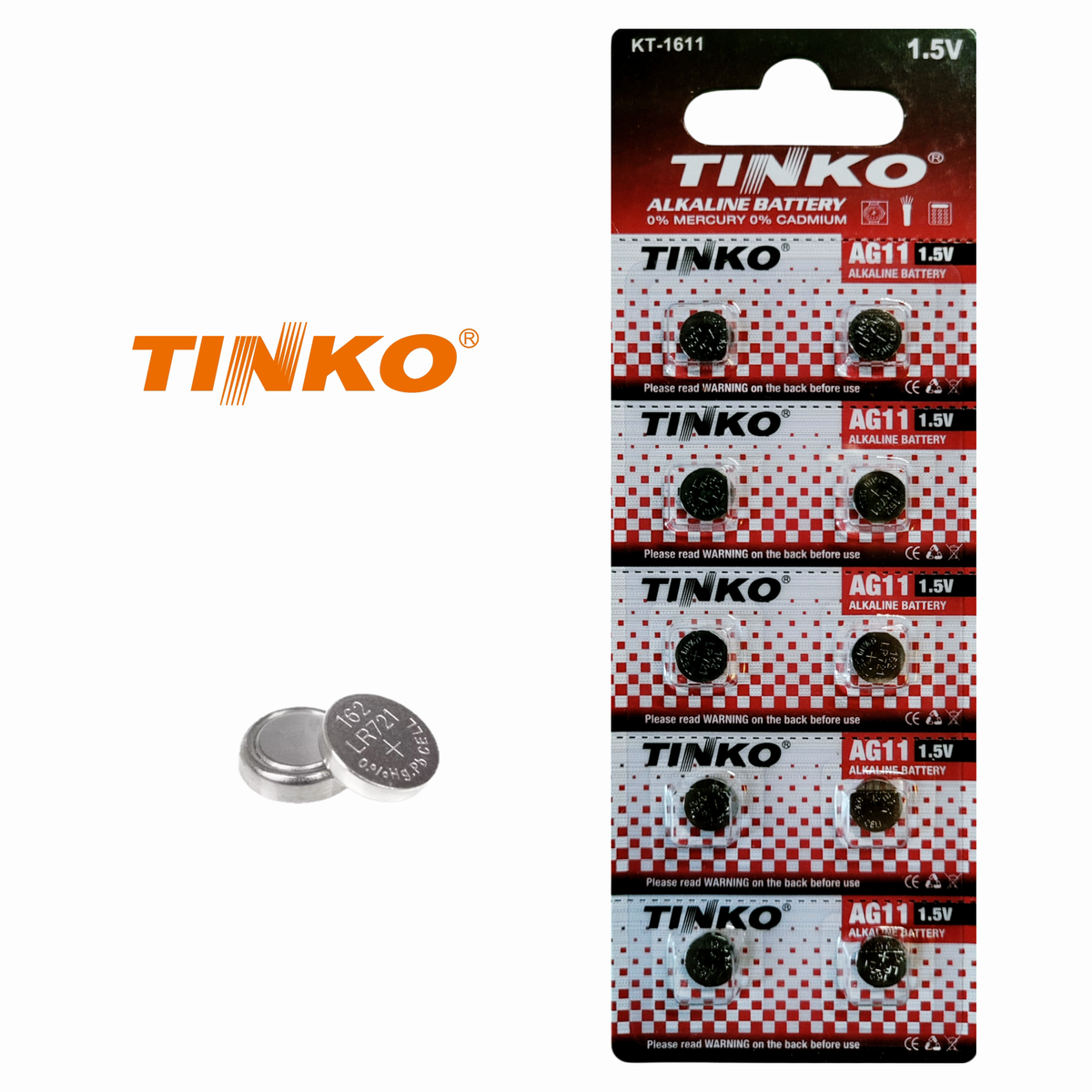 TINKO AG11 – Vorderseite mit TINKO-Logo und passenden Knopfzellen