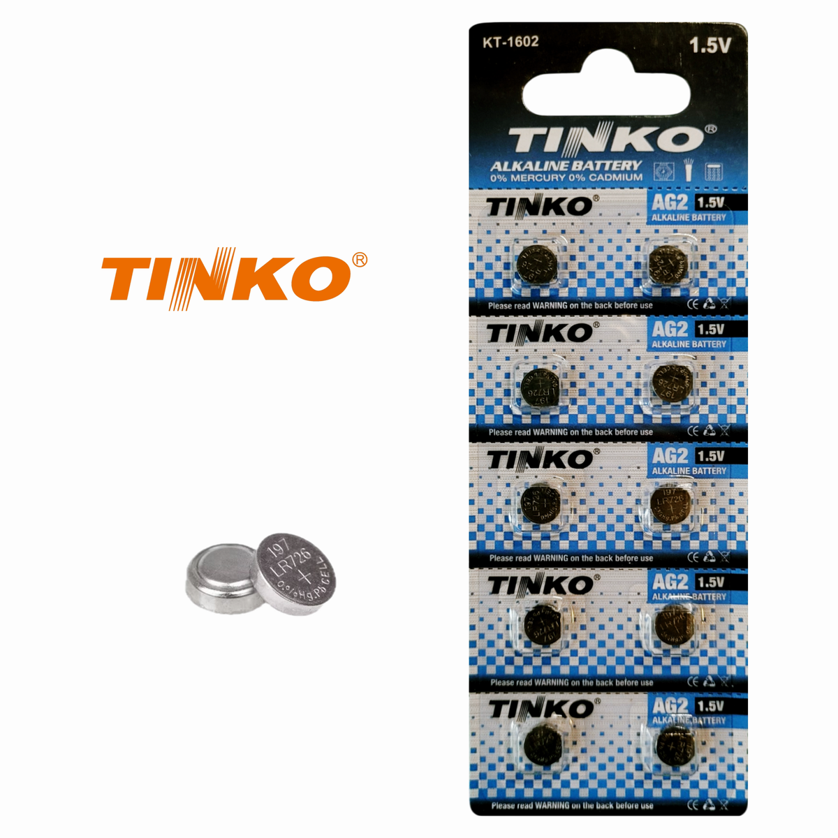 TINKO AG2 – Vorderseite mit TINKO-Logo und passenden Knopfzellen