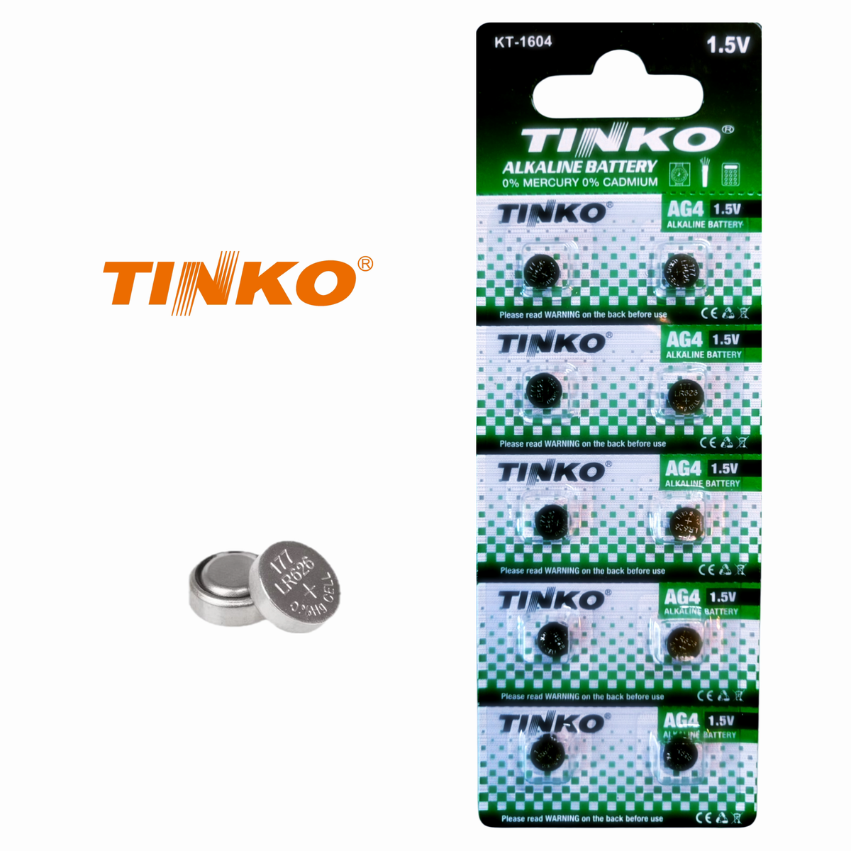 TINKO AG4 – Vorderseite mit TINKO-Logo und passenden Knopfzellen