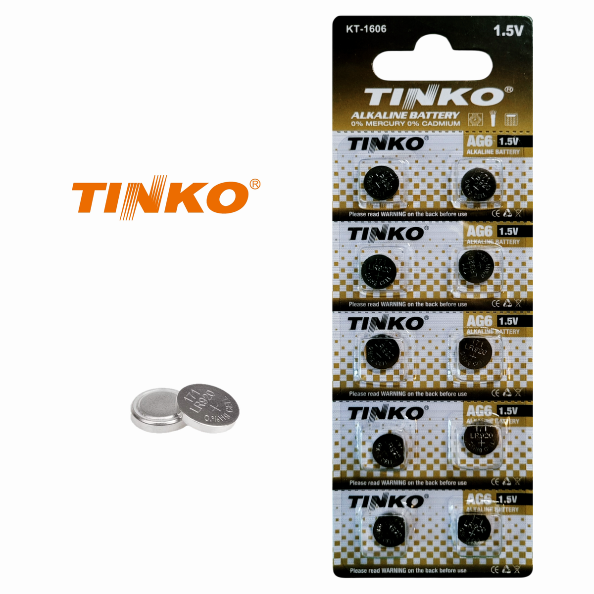 TINKO AG6 – Vorderseite mit TINKO-Logo und passenden Knopfzellen