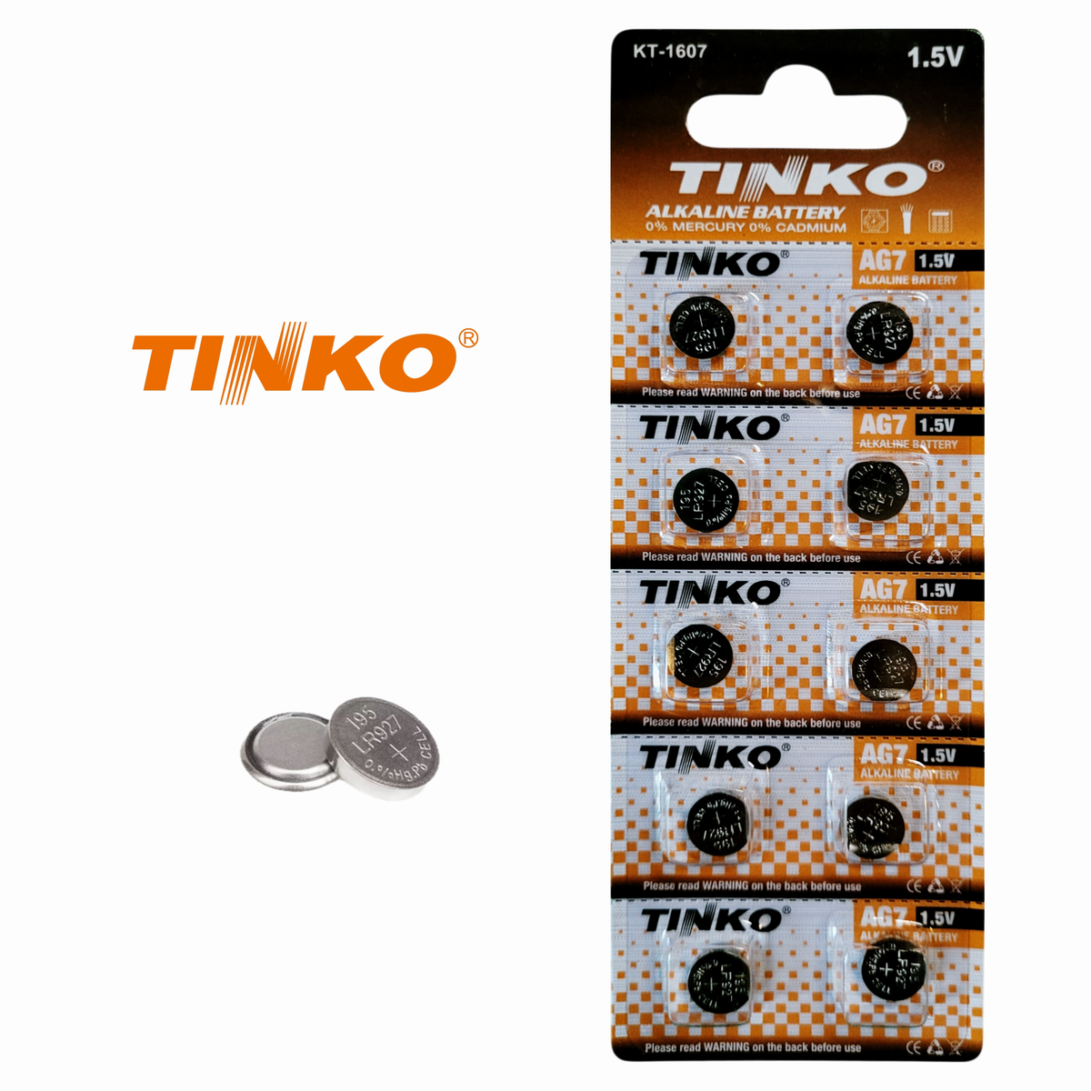 TINKO AG7 – Vorderseite mit TINKO-Logo und passenden Knopfzellen