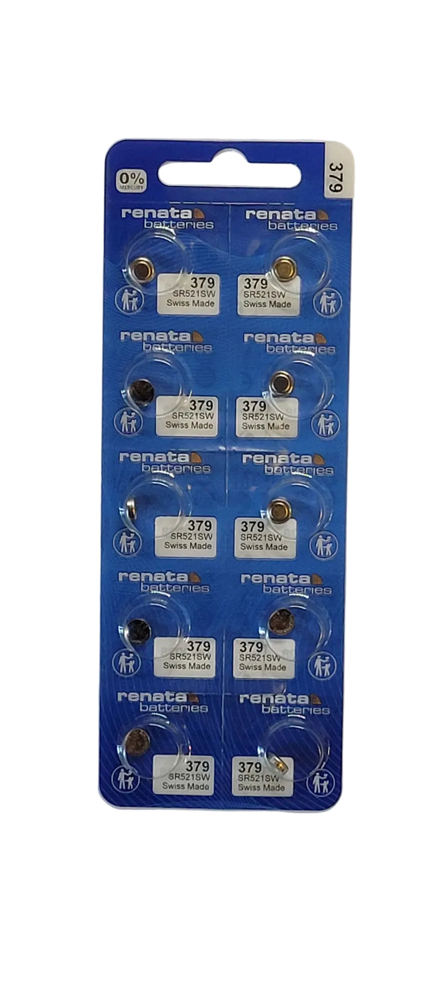 Renata 379 Silberoxid-Knopfzelle – 1 Stück (aus 10er-Blister)