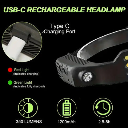 DTech Single/Double COB Light Stripes & LED Rechargeable Headlight With Flexible  Silicone Body